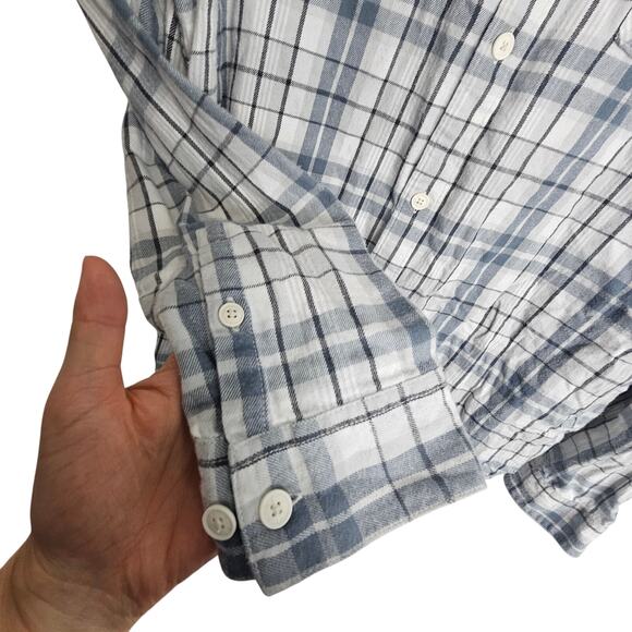 RVCA Mens Shirt Gray Plaid Long Sleeve Button Flannel Men XL Regular Fit - Picture 4 of 8